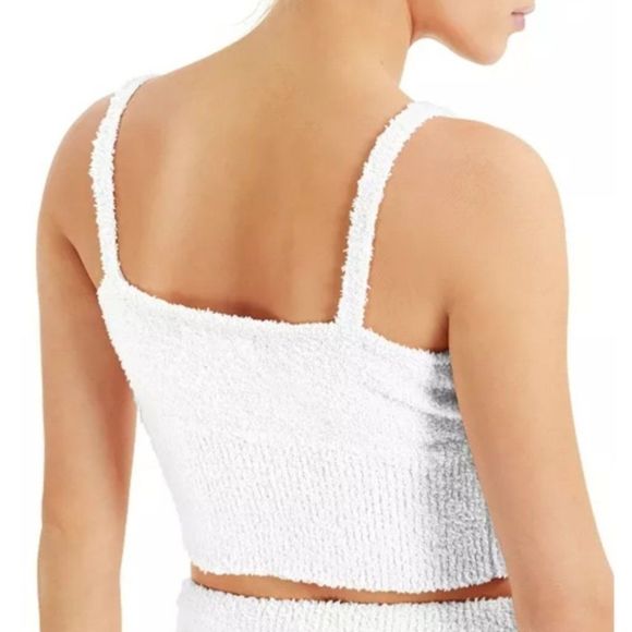 Culpos x Inc International Concepts Fuzzy Cropped Tank Top Size L NWT - Picture 2 of 3